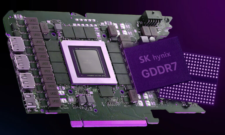 انویدیا استفاده از تراشه های حافظه SK Hynix GDDR7 را برای گرافیک های سری RTX 50 آغاز کرده است.